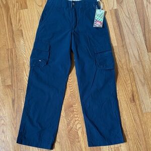 New Quiksilver Boys Dark Navy Blue Cargo Pants